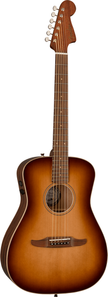 Fender Malibu Classic Electro-Acoustic Guitar, Aged Cognac Burst 