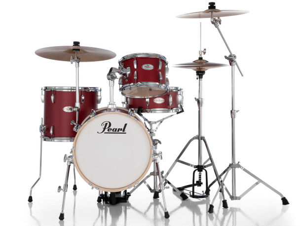 Pearl Midtown 4pc Compact Set incl. Hardware, Matte Red 