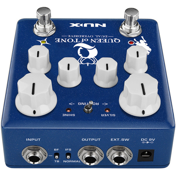 NU-X Queen of Tone Dual Stacked Overdrive Effects Pedal 