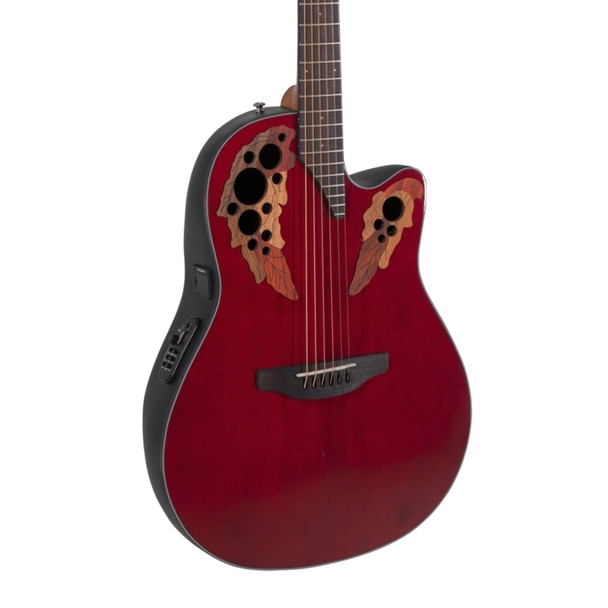 Ovation CE-48-RR-G Celebrity Elite Electro Acoustic Guitar, Ruby Red 