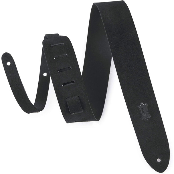 Levys Suede Leather 2 Inch Guitar Strap, Black 