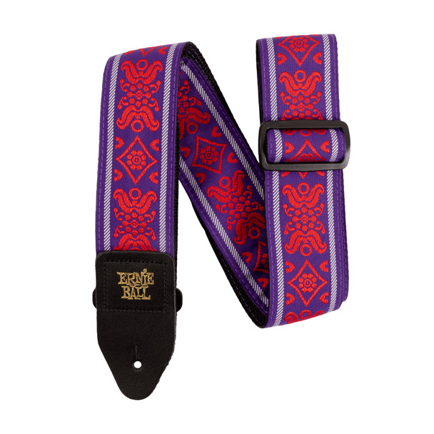 Ernie Ball Jacquard Guitar and Bass Strap, Royal Flush Red  