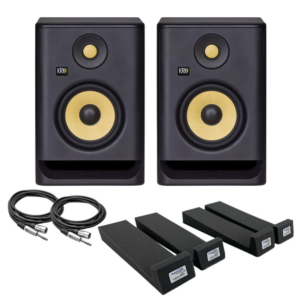 KRK RP5 G4 Active Studio Monitors with Pads & Cables 