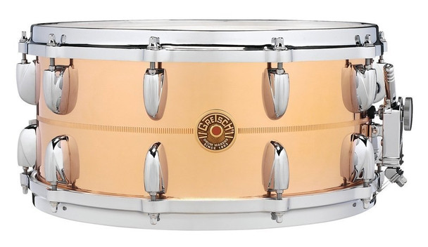 GRETSCH USA G4169B Snare Drum, 14" x 6.5", Bronze 