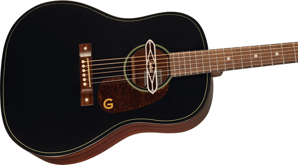 Gretsch Deltoluxe Dreadnought Acoustic Guitar, Walnut Fingerboard, Black 