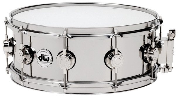 DW 14 x 6.5 inch Snare Drum, Stainless Steel 