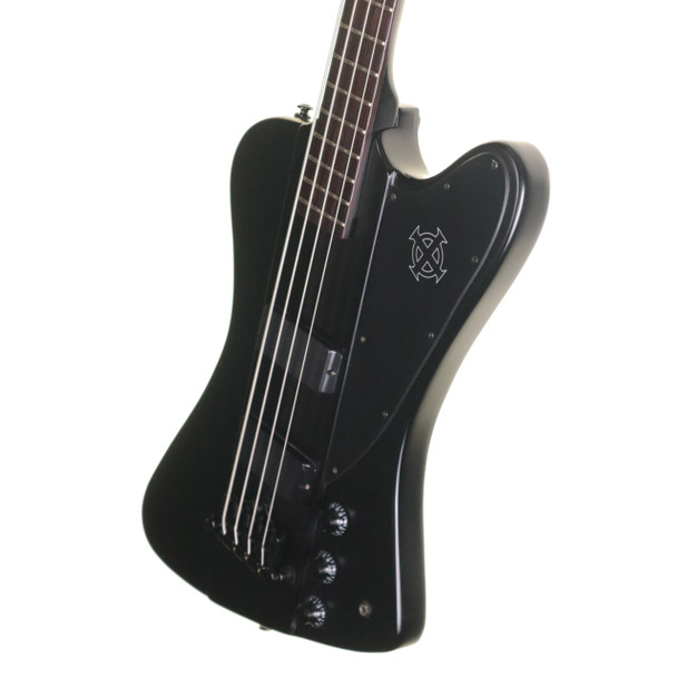 Epiphone Thunderbird Gothic Bass Guitar, Satin Black with Hard Case (pre-owned)