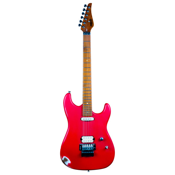 Jet JS-850 FR Relic Electric Guitar, Distressed Red 