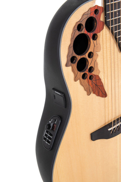 Ovation Celebrity Elite CE-44-4-G Mid-Cutaway Electric Guitar, Natural 