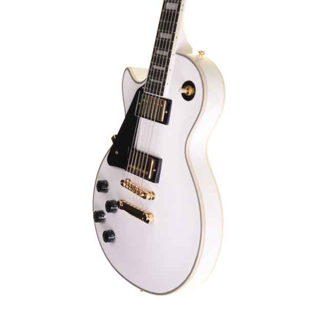 Epiphone Les Paul Custom Left-Handed Electric Guitar, Alpine White 