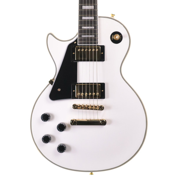 Epiphone Les Paul Custom Left-Handed Electric Guitar, Alpine White 