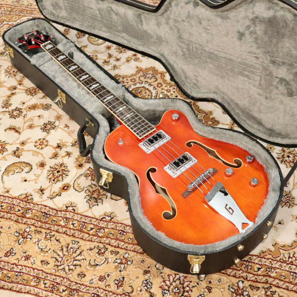Gretsch G5440B Hollowbody Bass Guitar, Orange with Hard Case (pre-owned)