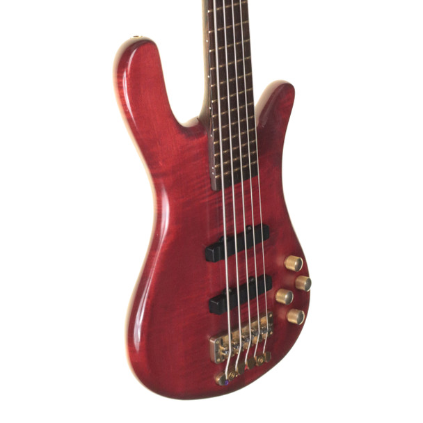 Warwick Streamer LX 5 String Bass Guitar Transparent Red with Gig Bag (pre-owned)