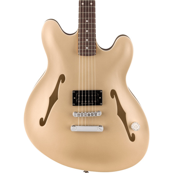 Fender Tom DeLonge Starcaster Electric Guitar, Satin Shoreline Gold, Rosewood 