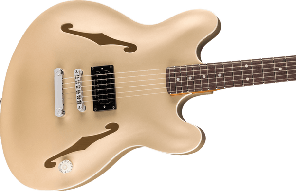 Fender Tom DeLonge Starcaster Electric Guitar, Satin Shoreline Gold, Rosewood 