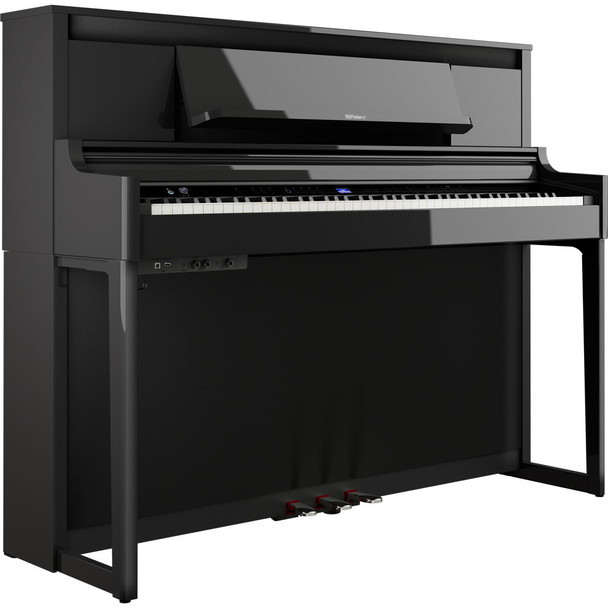 Roland LX-6-PE Luxury Upright Digital Piano, Polished Ebony 