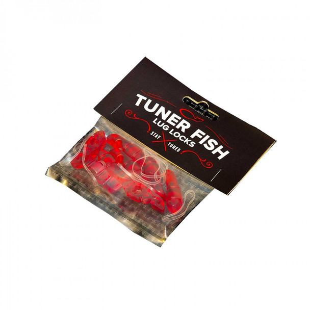 Tuner Fish Lug Locks, Red, 8 Pack 