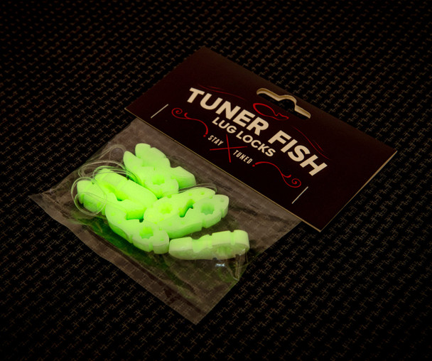Tuner Fish Lug Locks, Glow In The Dark, 8 Pack 