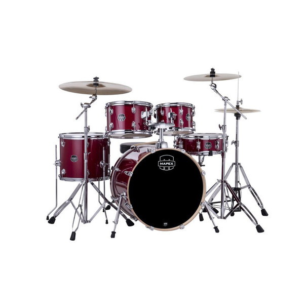 Mapex Venus 20 Inch Drum Kit with Hardware and 3pc Cymbal Set in Crimson Red 