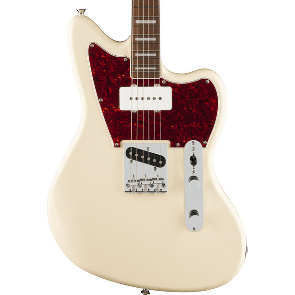 Fender Squier Ltd Edition Paranormal Offset Telecaster SJ Electric Guitar, Olympic White 