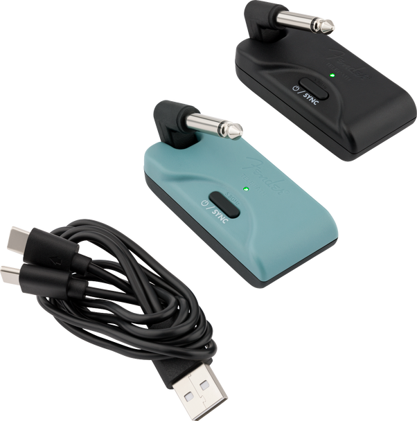 Fender Telepath Wireless System, Mystic Ice Blue and Black 