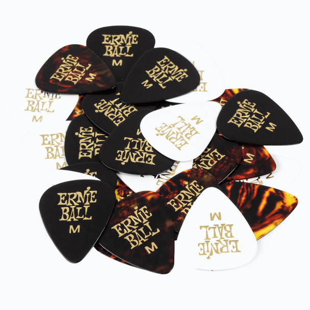 Ernie Ball Medium Assorted Colour 0.72 MM Pick, 12 Pack 