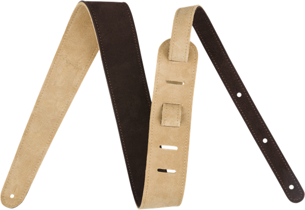Fender 2 inch Suede Guitar Strap, Brown/Tan Reversible 