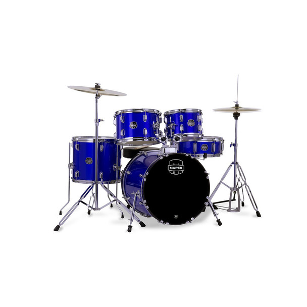 Mapex Comet 22 Inch Drum Kit with Hardware and Cymbals, Indigo Blue 
