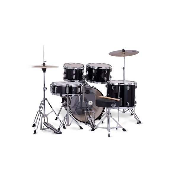 Mapex Comet 22 Inch Drum Kit with Hardware and Cymbals, Black 