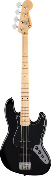 Fender Standard Jazz Bass Guitar, Black, Maple 