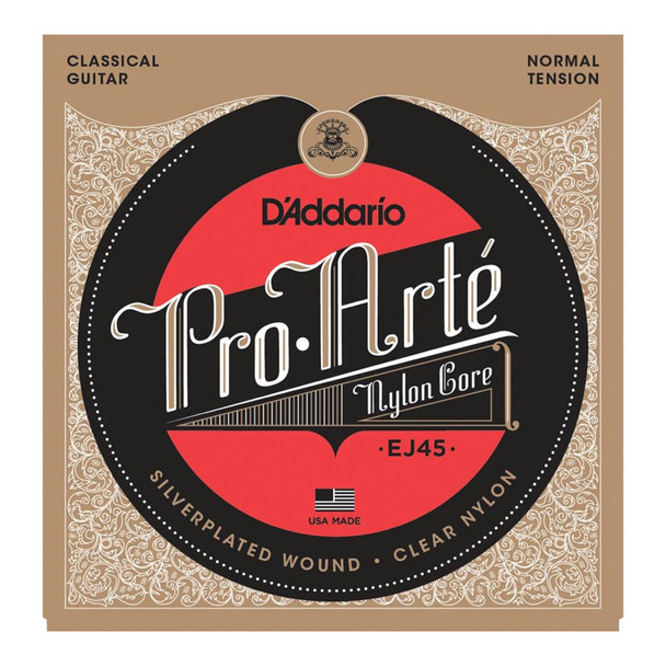 D'Addario EJ45 Pro-Arte Nylon Classical Guitar Strings, Normal Tension 