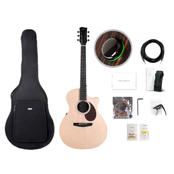 Enya EGA X1 SP1 Pro MAX Cutaway Electro-Acoustic Guitar 