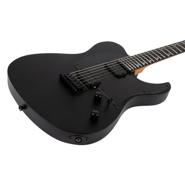 SPIRA T-400 Baritone Electric Guitar, Satin Black 
