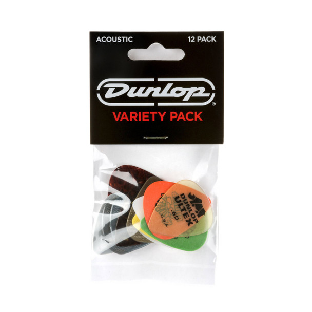 Dunlop Picks Acoustic Variety Pick Pack, 12 