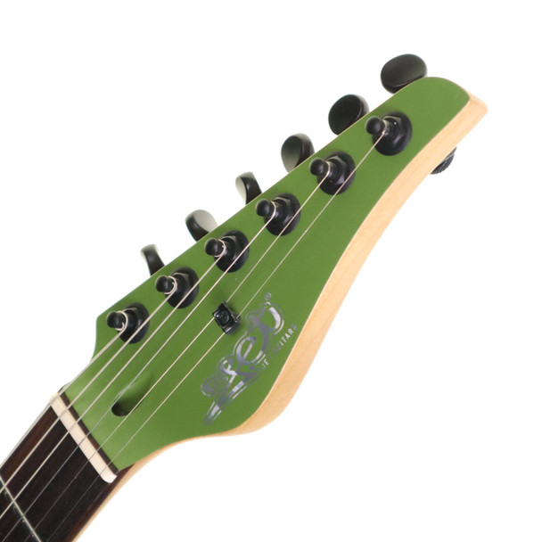 Jet JS-700 Electric Guitar Green Satin with Bare Knuckle Brute Force Humbucker 