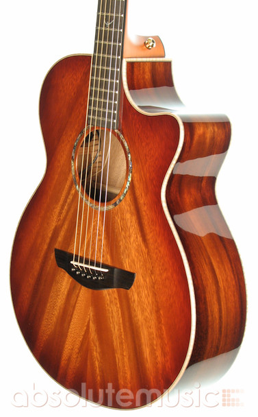 Faith FVBMB AAA Trembesi Venus Electro Acoustic Guitar, Blood Moon Burst 