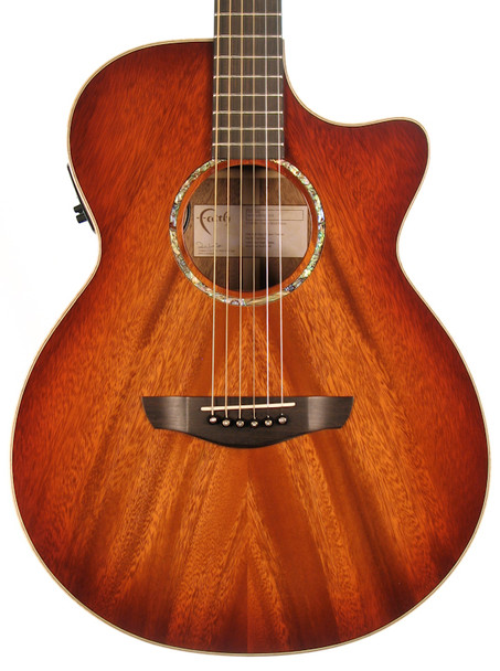 Faith FVBMB AAA Trembesi Venus Electro Acoustic Guitar, Blood Moon Burst 