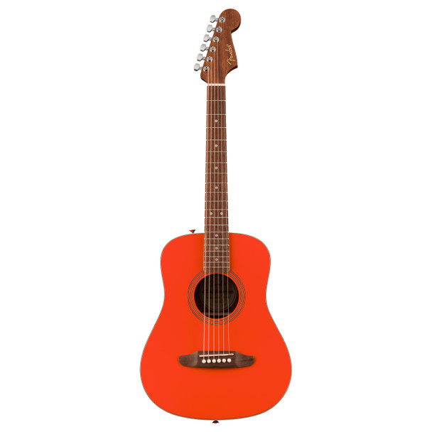 Fender California Standard Redondo Mini Acoustic Guitar with Bag, Fiesta Red 