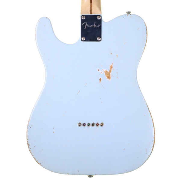 Licensed Telecaster Fender Parts Electric Guitar, Nitro Aged Sonic Blue, Maple Neck (pre-owned)