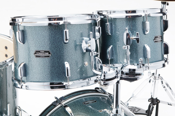 TAMA Stagestar 5 Piece Drum Kit with Hardware & Cymbals, Sea Mist Blue 