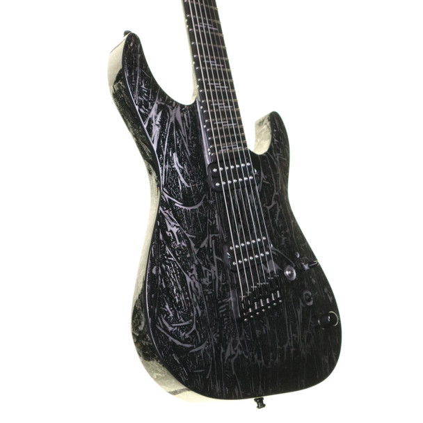 Schecter C-7 Multiscale Electric Guitar, Silver Mountain with Modifications (pre-owned)