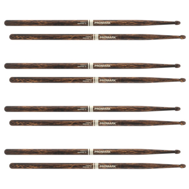 ProMark Rebound 5A FireGrain Hickory Drumstick, Acorn Wood Tip, 4-Pack 