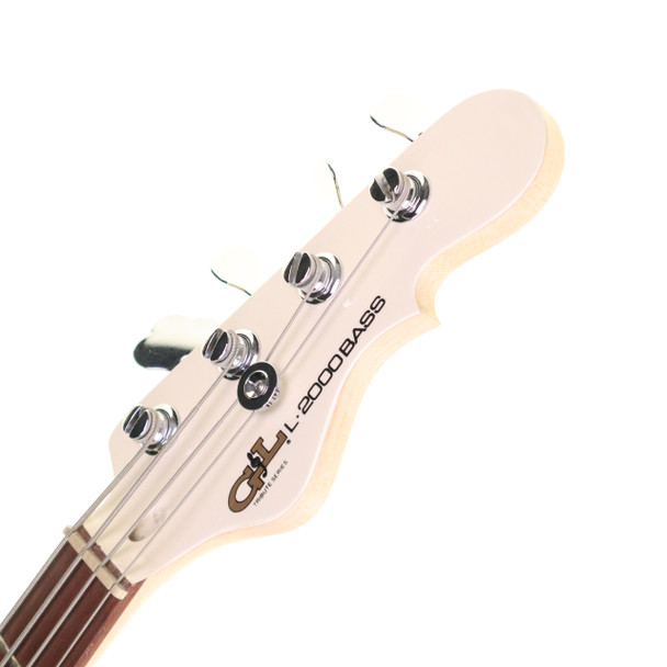 G&L Tribute L-2000 Active 4 String Bass Guitar, White (pre-owned)