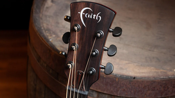 Faith Nexus Neptune Cutaway Electro Acoustic Guitar, Thru-Black 