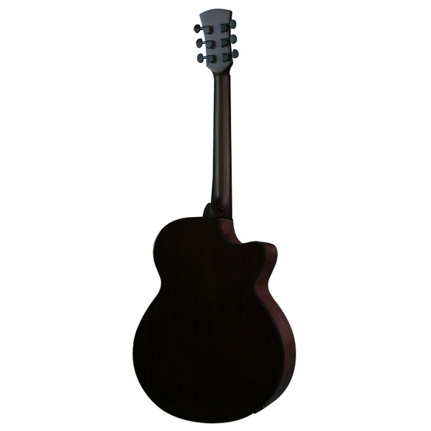 Faith Nexus Venus Cutaway Left Handed Electro Acoustic Guitar, Thru-Black 