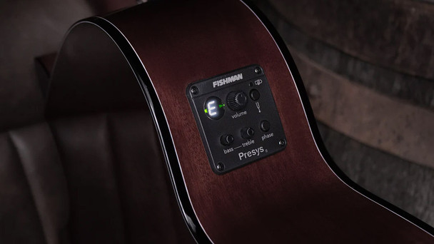 Faith Nexus Venus Cutaway Left Handed Electro Acoustic Guitar, Thru-Black 