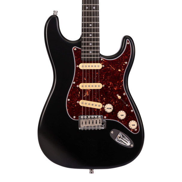 Patina PS-3 BK Electric Guitar, Black 