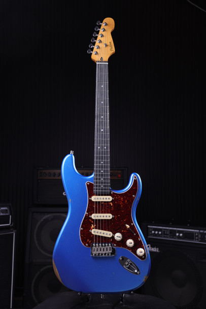 Patina PS-6 LPB R Electric Guitar, Lake Blue Relic 