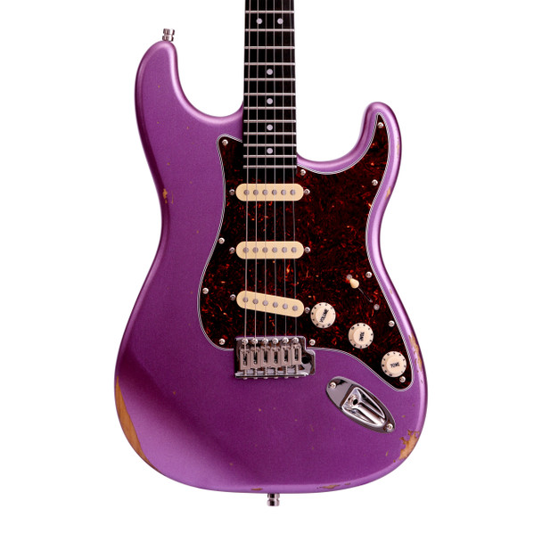 Patina PS-6 PP R Electric Guitar, Purple Relic 