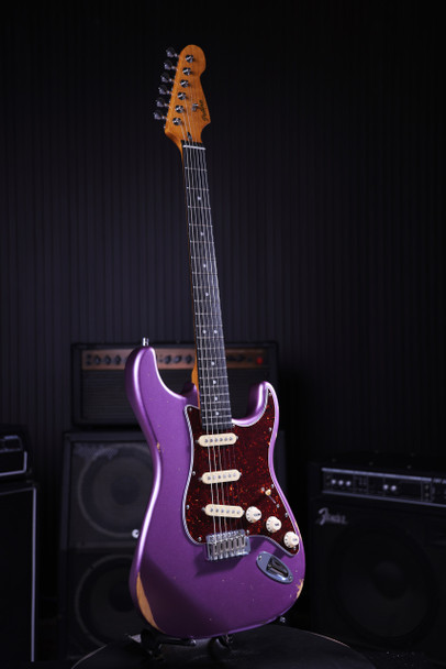 Patina PS-6 PP R Electric Guitar, Purple Relic 